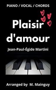 Plaisir d'amour piano sheet music cover Thumbnail